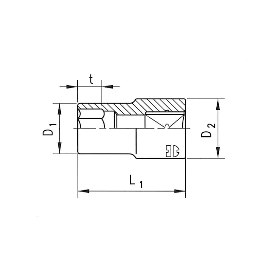 MULTİ LOKMA 1/4I-KISA-SW7-KROM-22MM