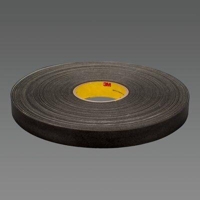 3M™ Vinil Köpük Bant 4508 Siyah, 1/2 in x 36 yd, kutu başına 18 adet