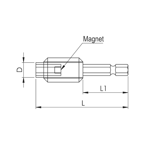 BİTS ADAPTÖRÜ-MIKNATISLI-JAKLI-1/4I-51MM