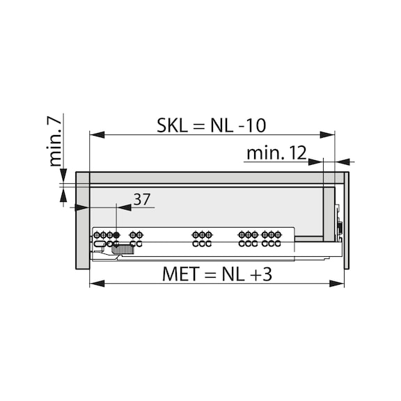 DYNAPRO RAY ÇİFT AÇILIM 500 MM