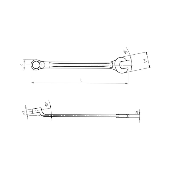 KOMBİNE ANAHTAR-SW36-KROM-10°AÇILI-458MM