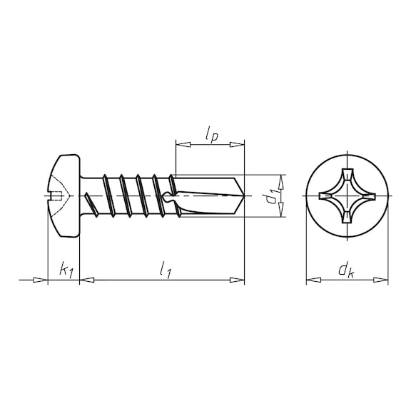 YMB. MATKAP UÇLU VİDA(A2)PH2-3,9X19