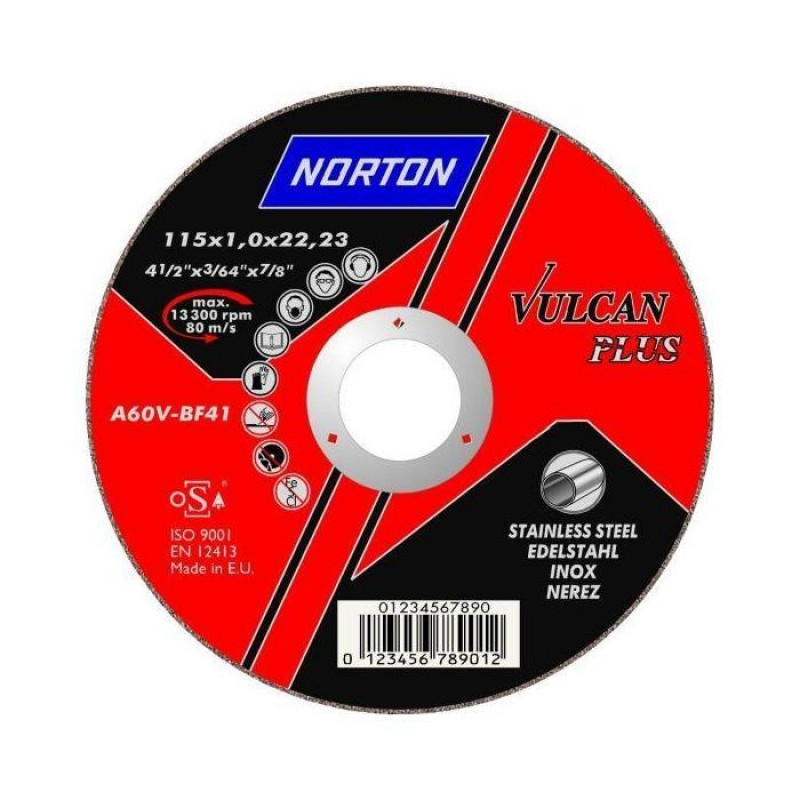  NORTON 115X1 MM INOX KESME TAŞI (VULCAN PLUS)