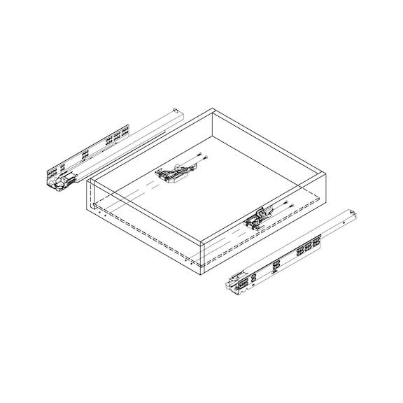 DYNAMOOV FRENLİ ÇİFT AÇIL.RAY 30KG-500MM