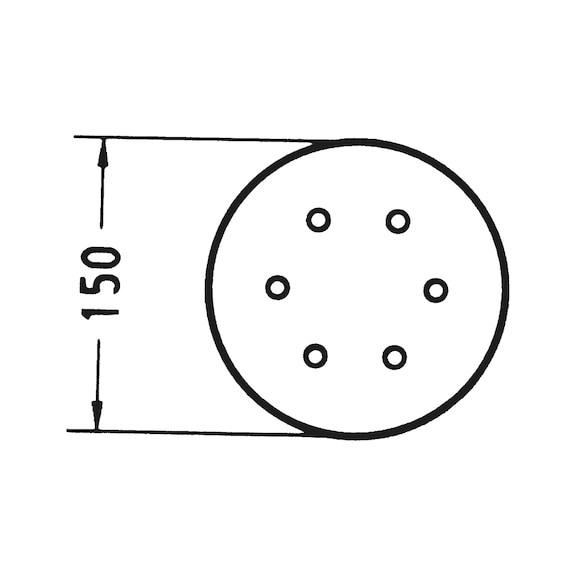 KURU SİSTEM ZIMPARA-6DELİK-I-P80-D150MM